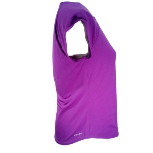 *SOLD* Nike Dri-fit Purple V-Neck Athletic Top Cap - Picture 2 of 8
